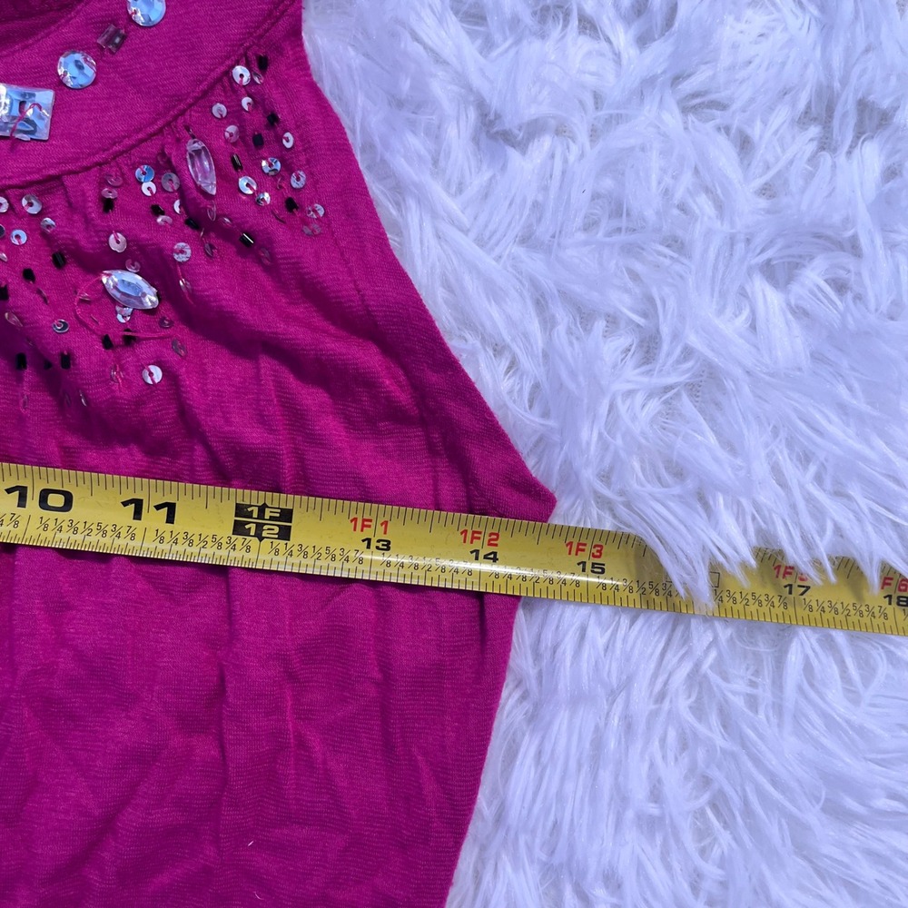 y2k baby phat hot pink rhinestone tank top medium - Picture 3 of 7
